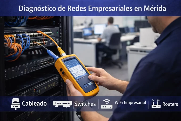 diagnóstico de red empresarial en oficina en Mérida Yucatán