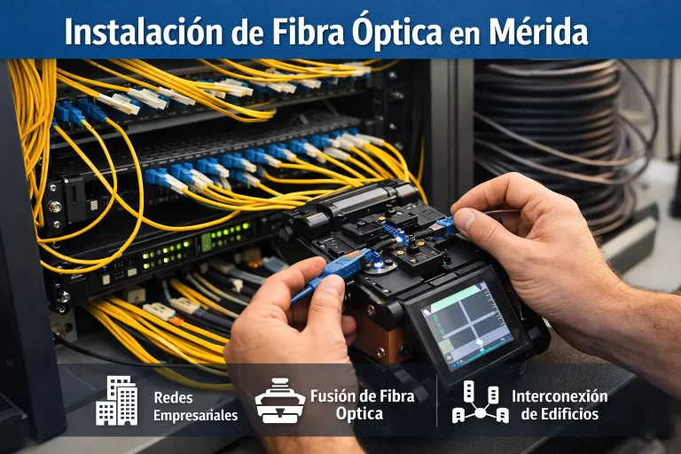 instalación de fibra óptica en Mérida Yucatán para redes empresariales