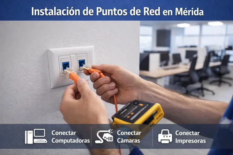 instalación de puntos de red en oficina en Mérida Yucatán