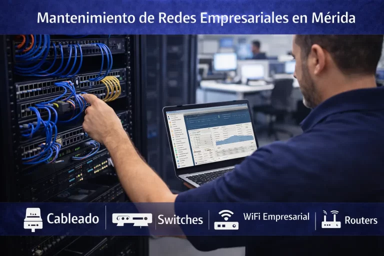 mantenimiento de redes empresariales en oficina en Mérida Yucatán