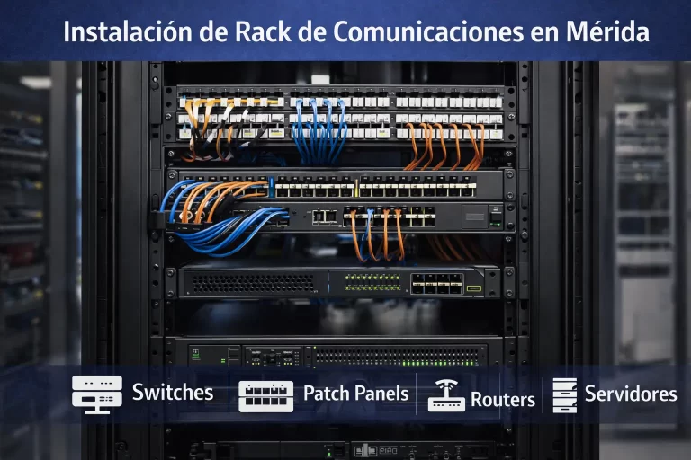 instalación de rack de comunicaciones en empresa en Mérida Yucatán